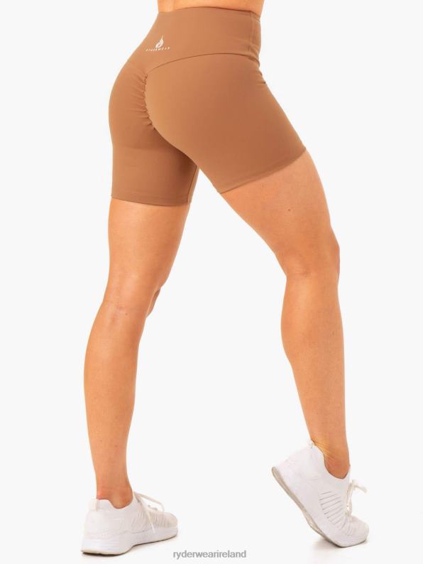 Ryderwear Vital Mid Length Scrunch Shorts Mocha Women Clothing 4Z2T624