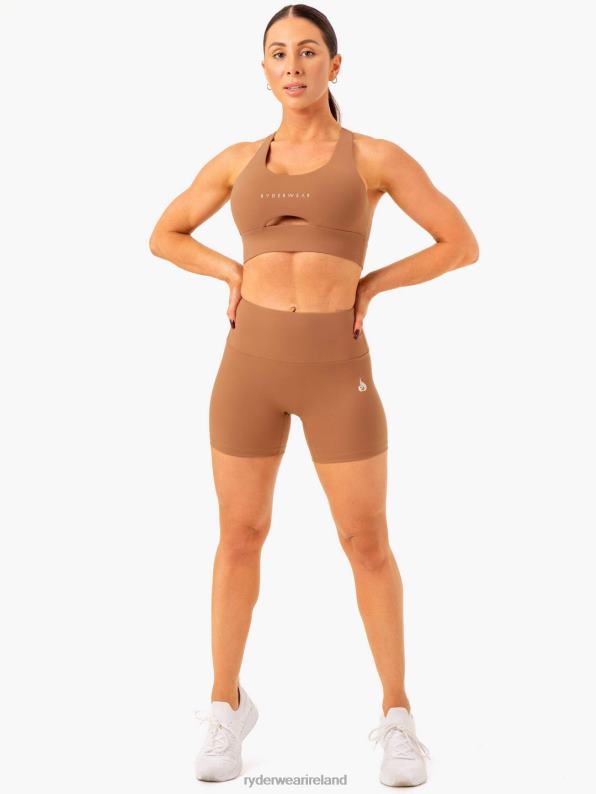 Ryderwear Vital Mid Length Scrunch Shorts Mocha Women Clothing 4Z2T624