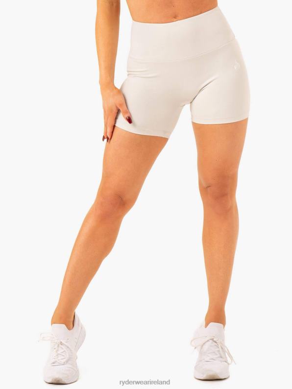 Ryderwear Vital Mid Length Scrunch Shorts Snow Grey Women Clothing 4Z2T625