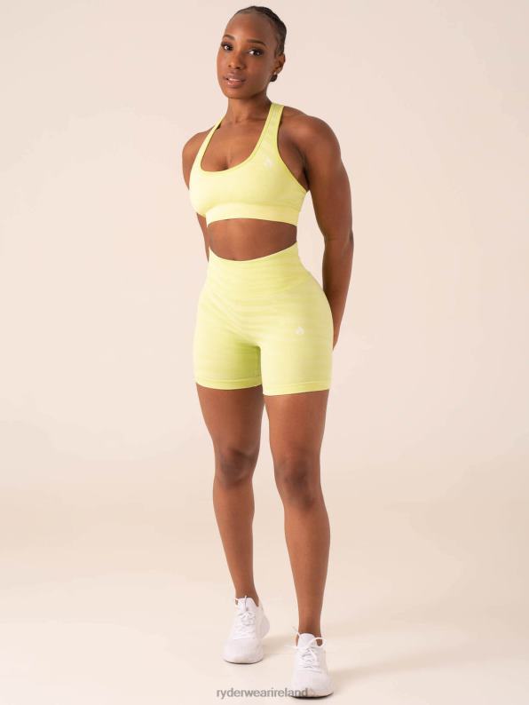 Ryderwear Zebra Seamless Shorts Lime Zebra Women Clothing 4Z2T534